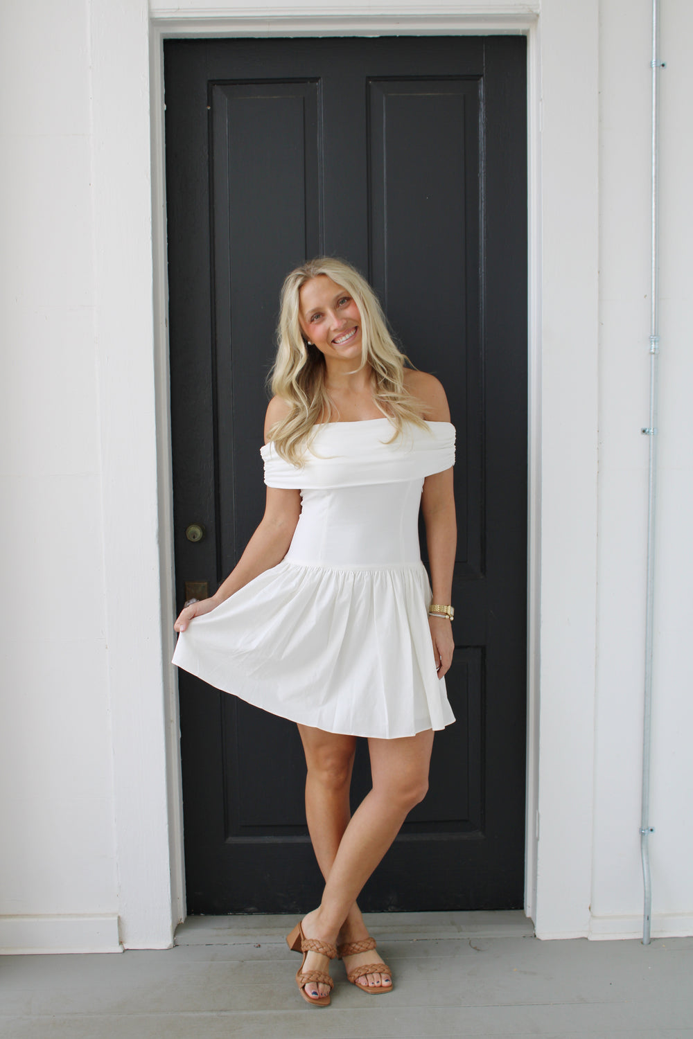 knee length dresses for ladies TWEEN AUDREY PEARL TRIM BUBBLE DRESS & BOLERO SET  KatieJNYC