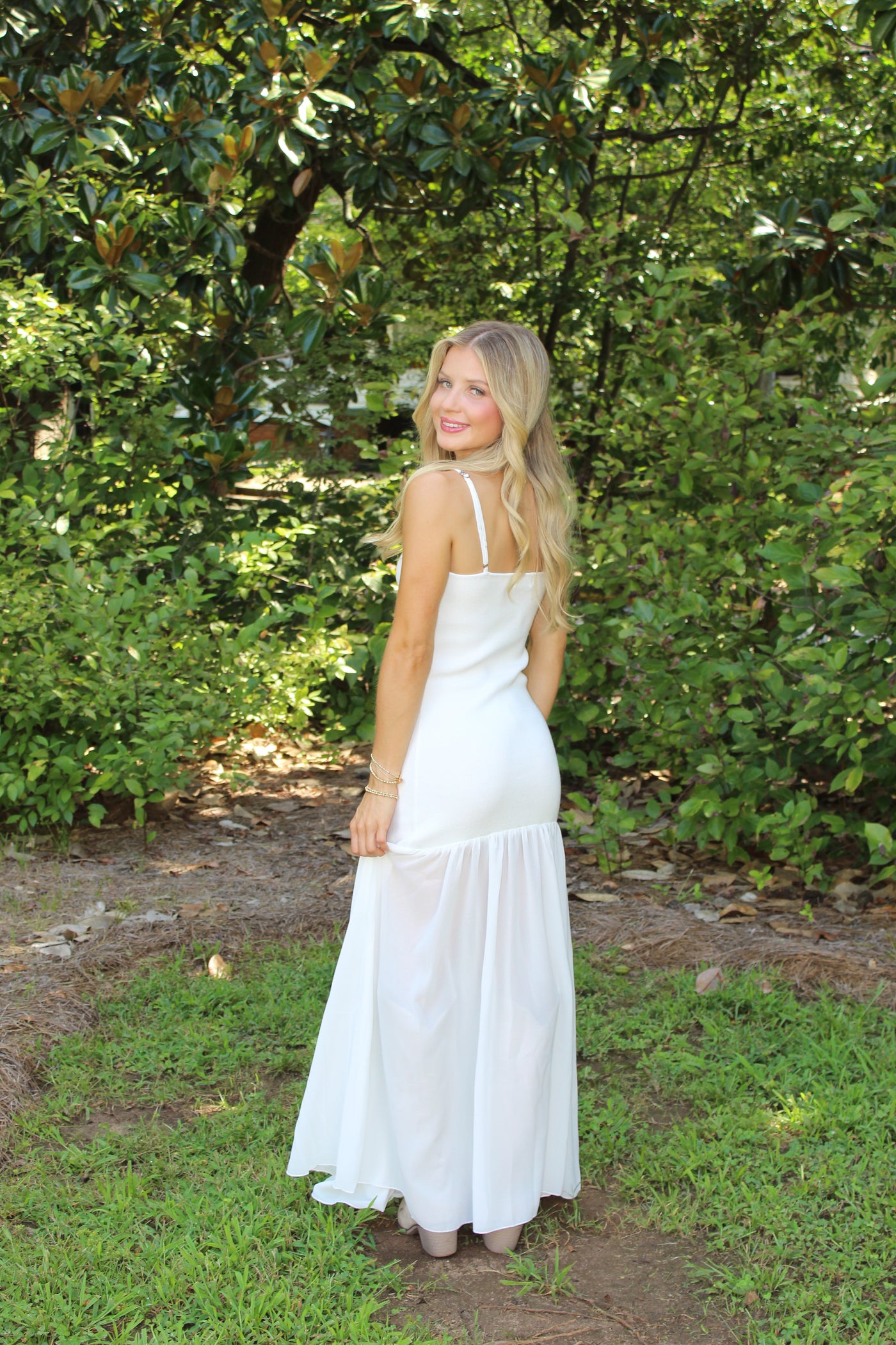Chiffon Knitted Maxi Dress