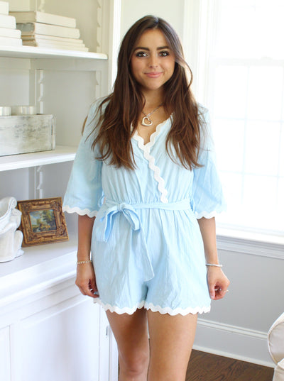 Pool Side Waist Tie Romper