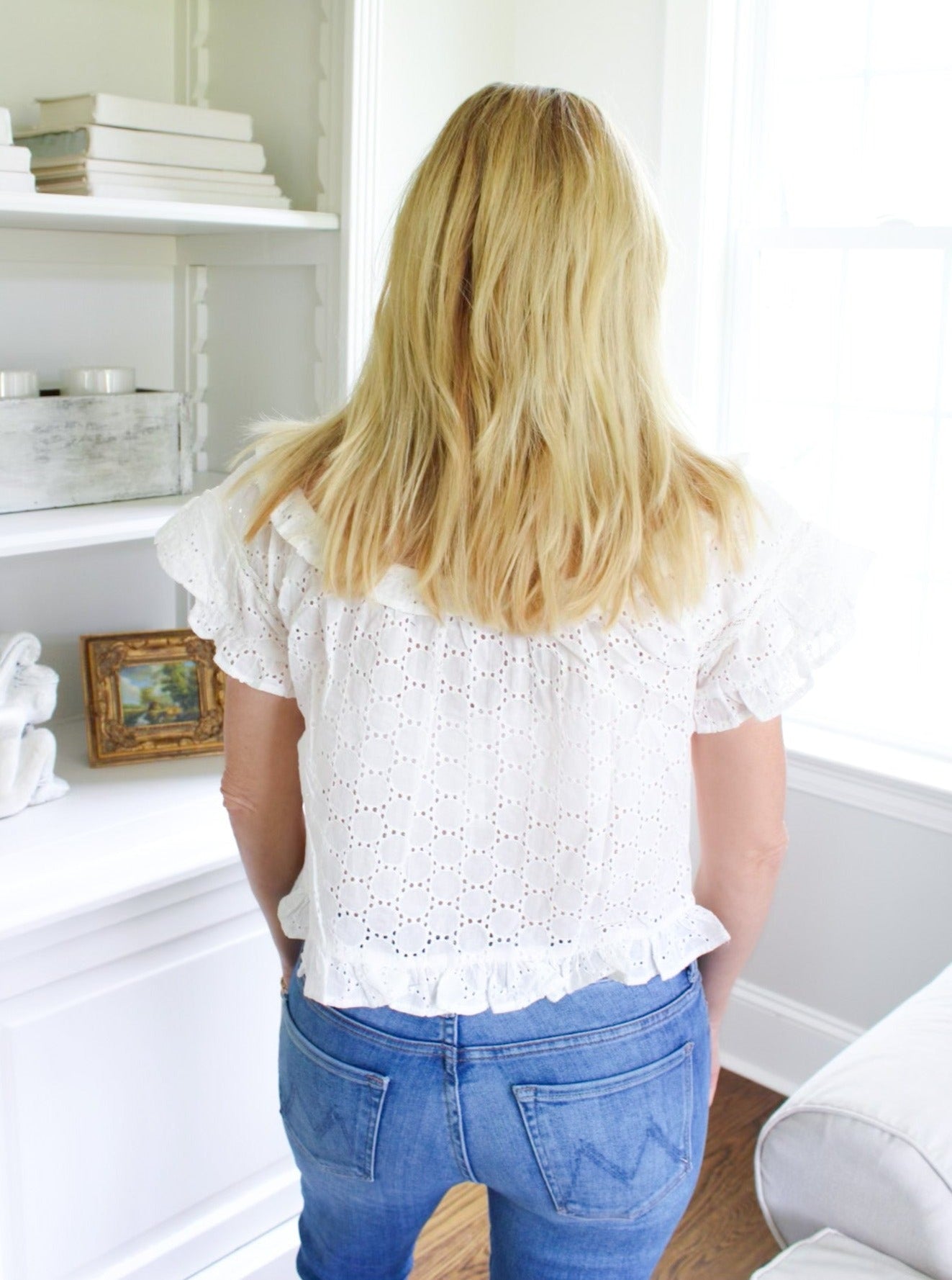 Fireworks Eyelet Crop Top