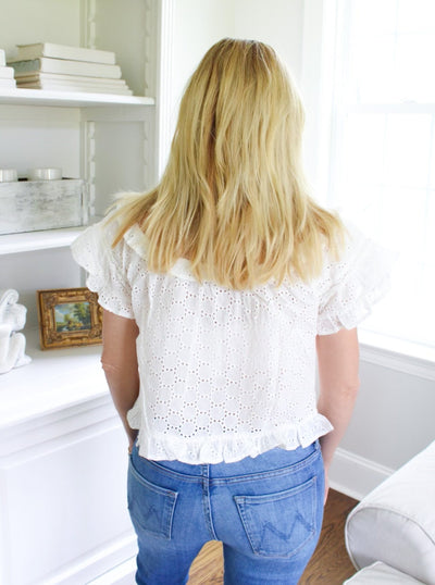 Fireworks Eyelet Crop Top