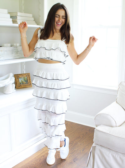 Cece Ruffle Midi Skirt Set