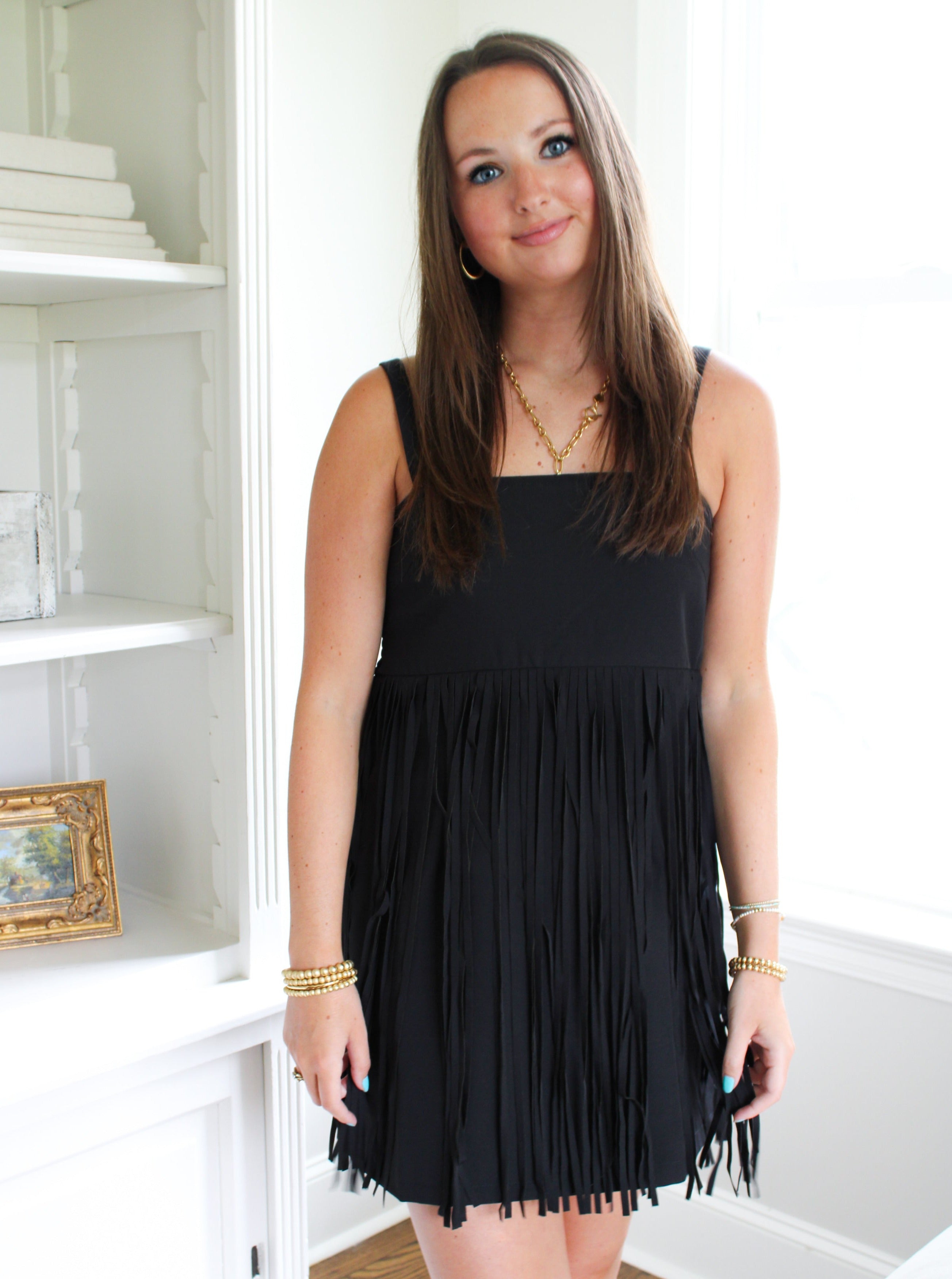 Ritz Fringe Mini Dress – Katie Bop