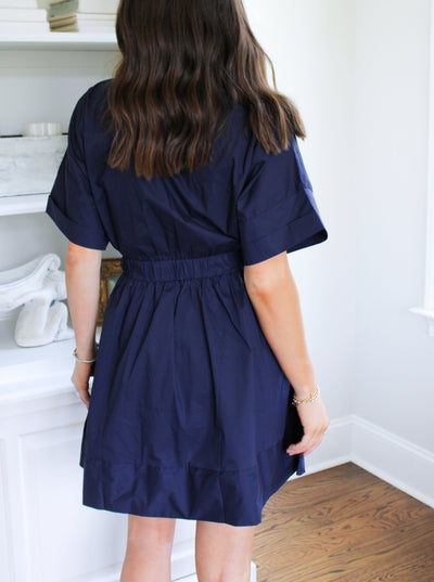 Victoria Navy Mini Dress