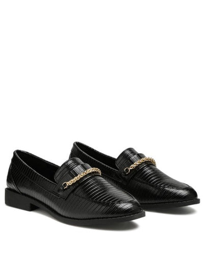Vouse Block Golden Chain Loafers