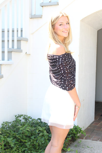 Molly Organza Sheer Mini Skirt