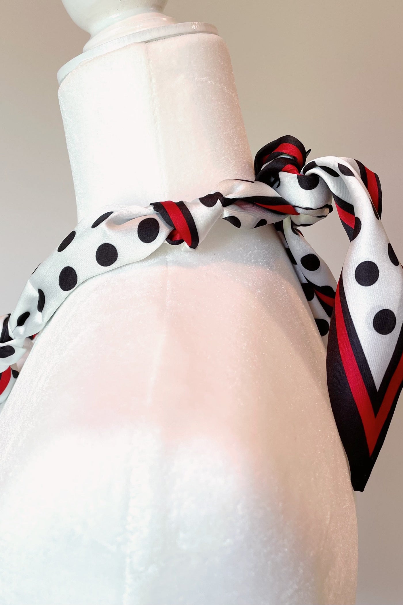 Bulldawg Polka Dot Scarf Necklace