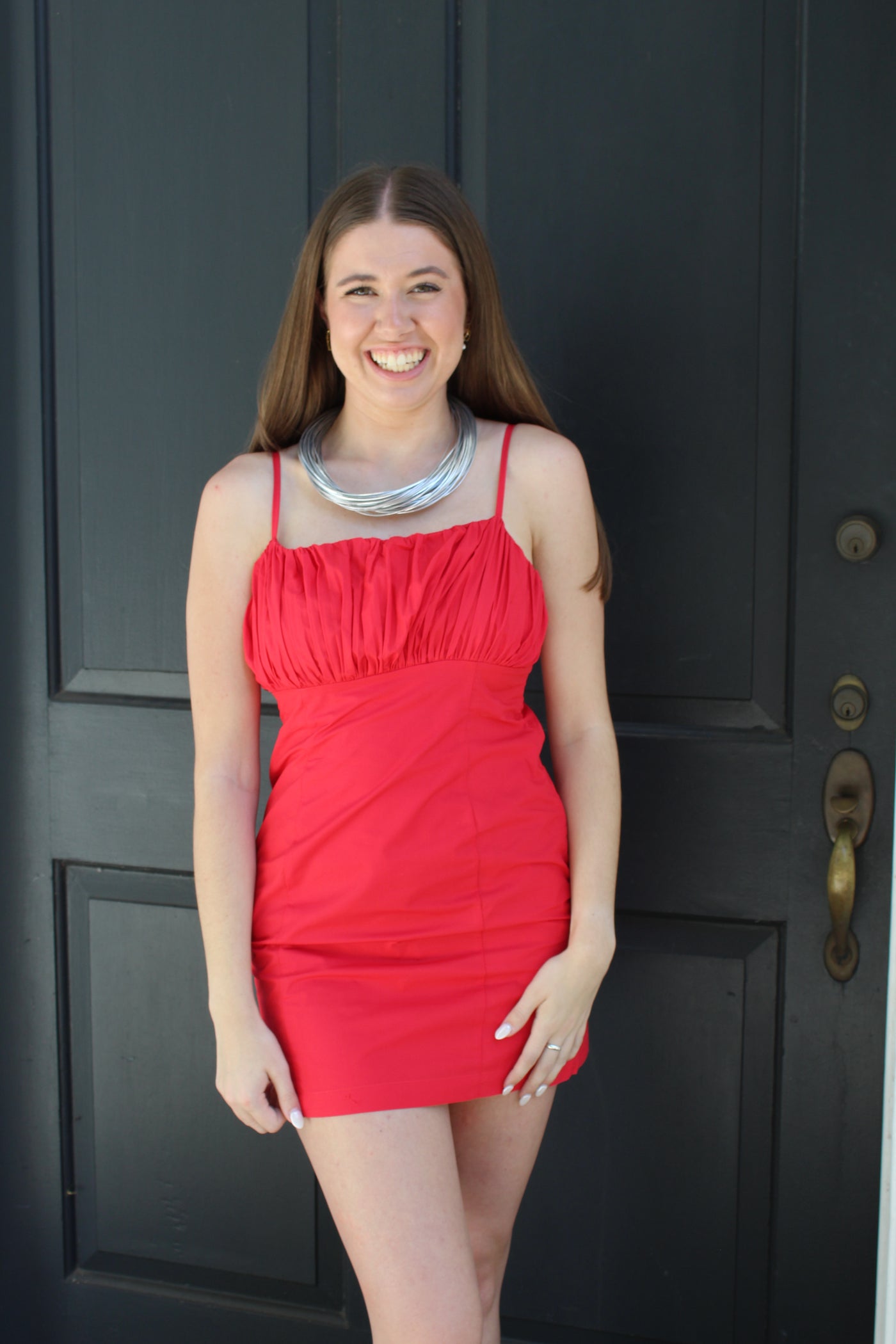 Sabrina Gathered Mini Dress