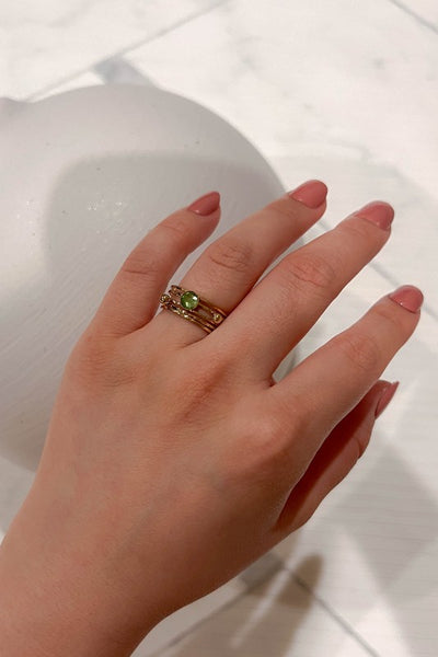 Light Green Adjustable Ring