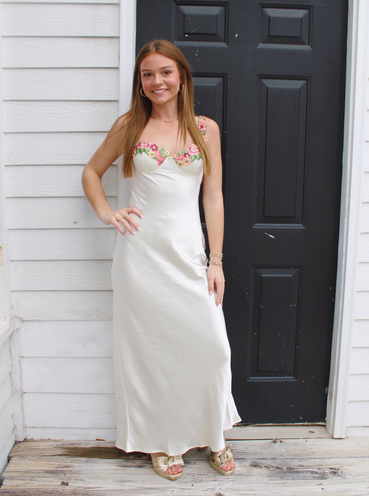 Katia Floral Bustier Gown