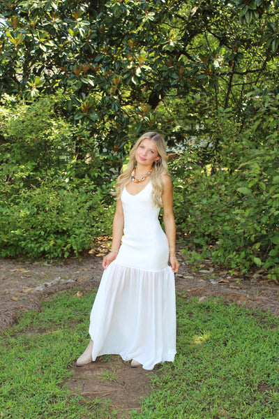 Chiffon Knitted Maxi Dress