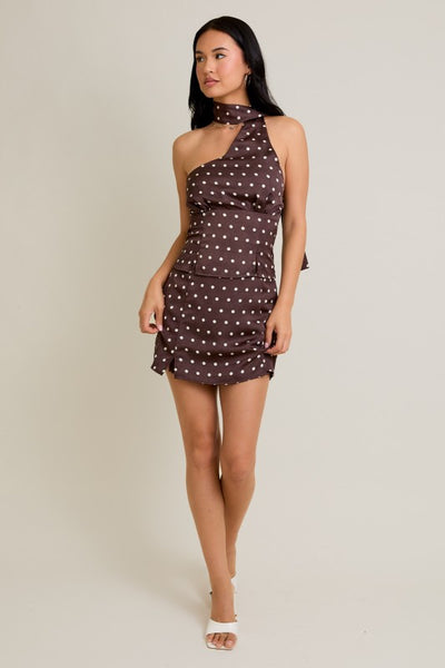 Latte Polka Dot Skirt Set