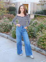 Load image into Gallery viewer, Pia Striped Off-Shoulder Knit Top
