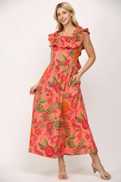 Eva Ruffled Maxi Dress