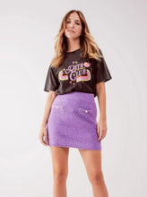 Load image into Gallery viewer, Fuzzy Purple Mini Skirt
