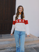 Load image into Gallery viewer, White Block SKI Sweater
