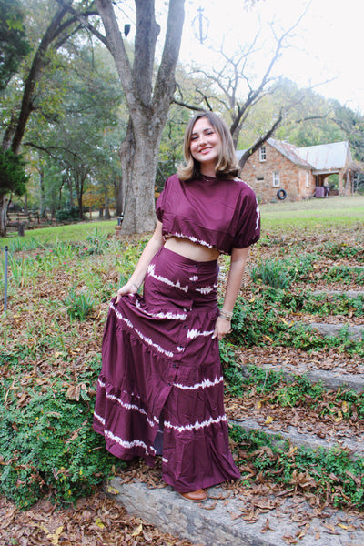 The Burgundy Tie Dye Set