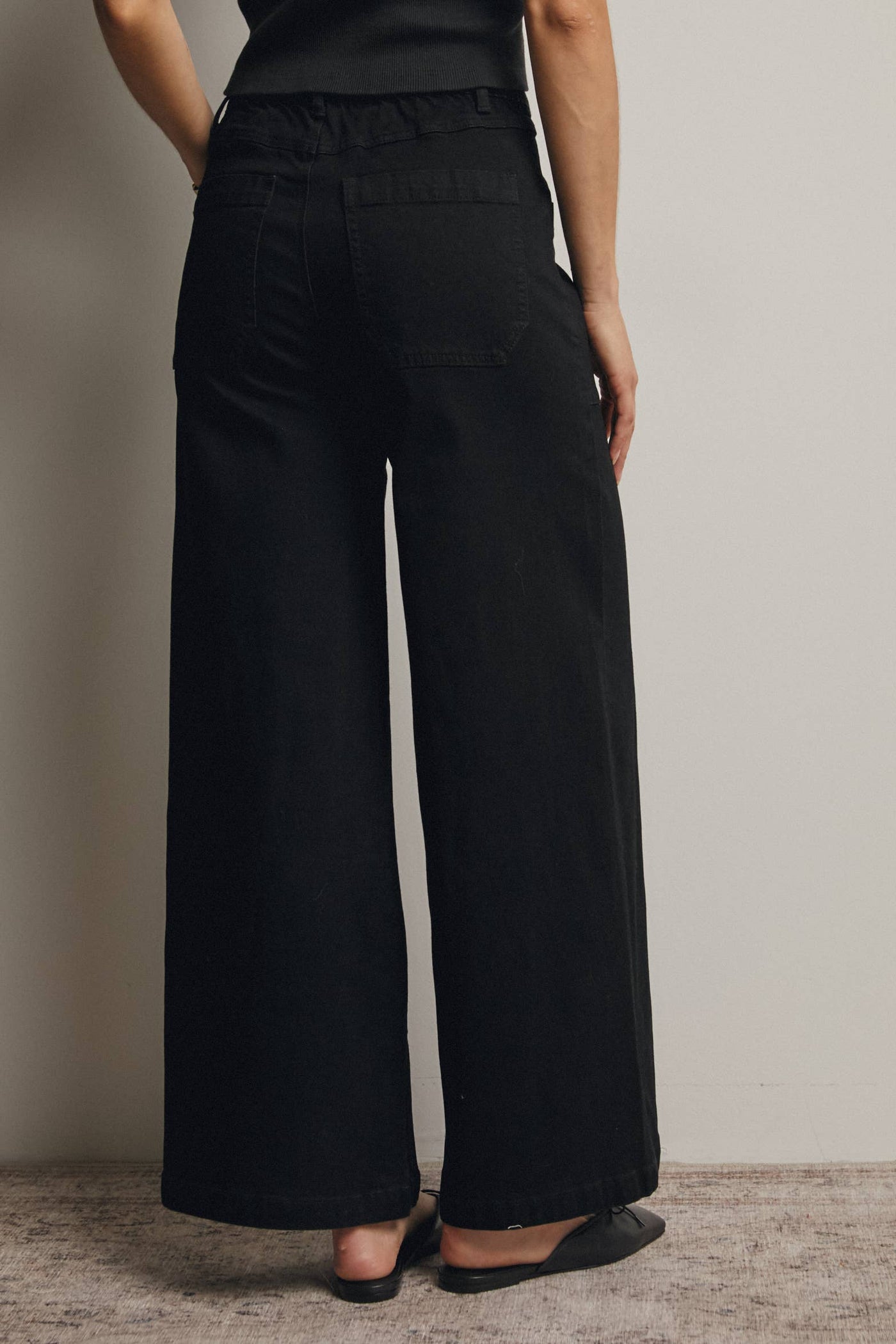 Buckeye Black Wide-Leg Jeans