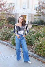 Load image into Gallery viewer, Pia Striped Off-Shoulder Knit Top
