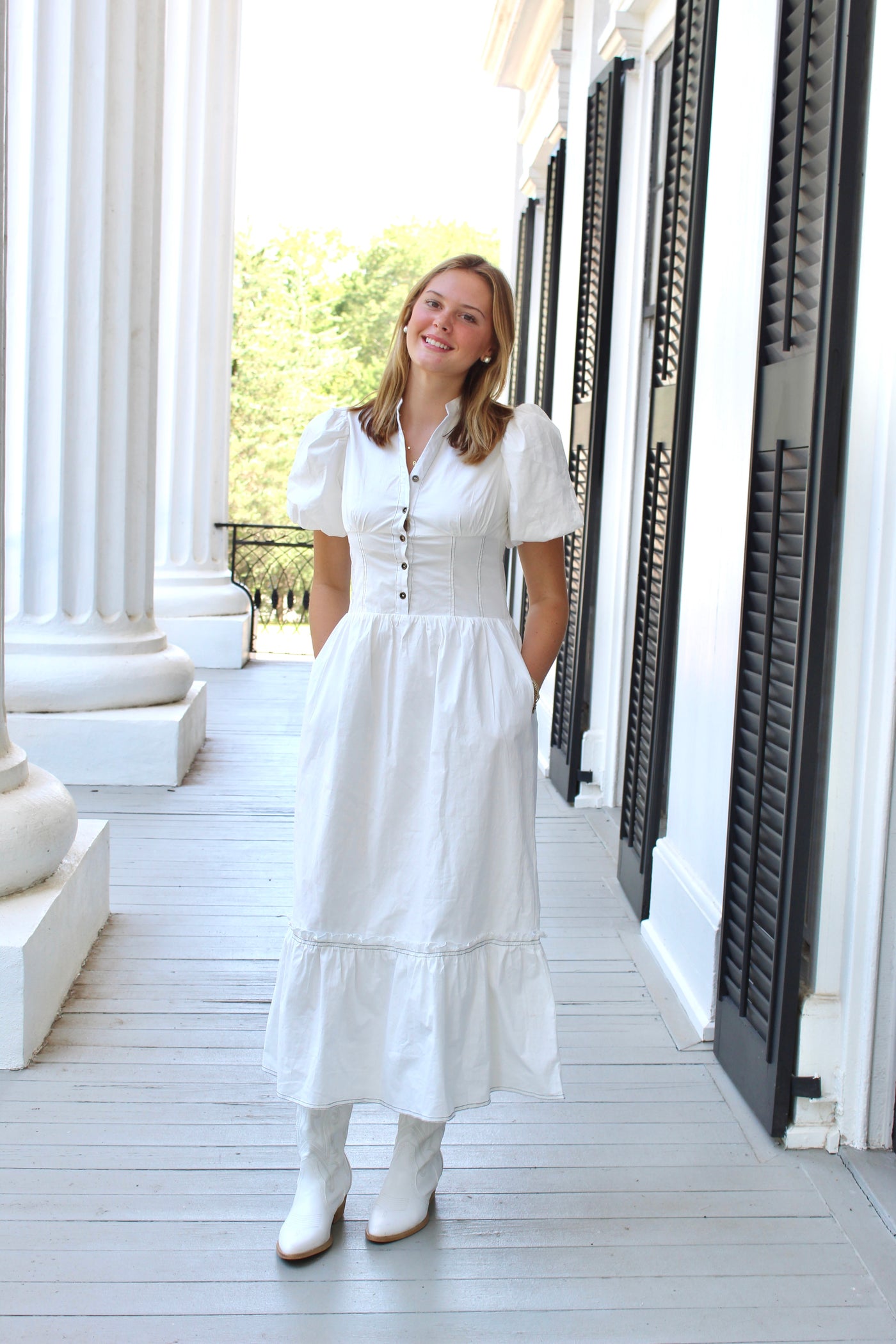 Natalia Button Down Midi Dress