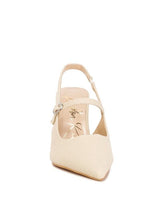 Load image into Gallery viewer, Nougat Flared Heel Party Sandals
