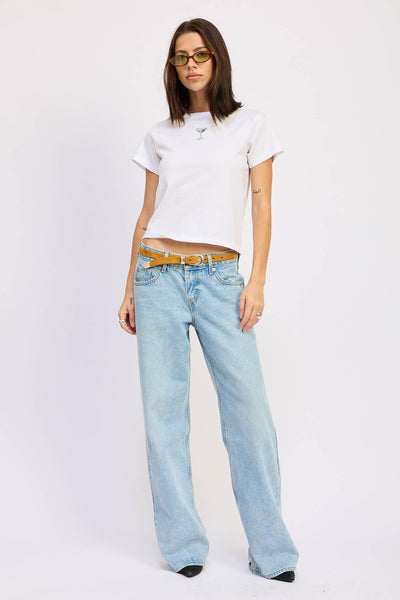 Martini Embroidered Baby Tee