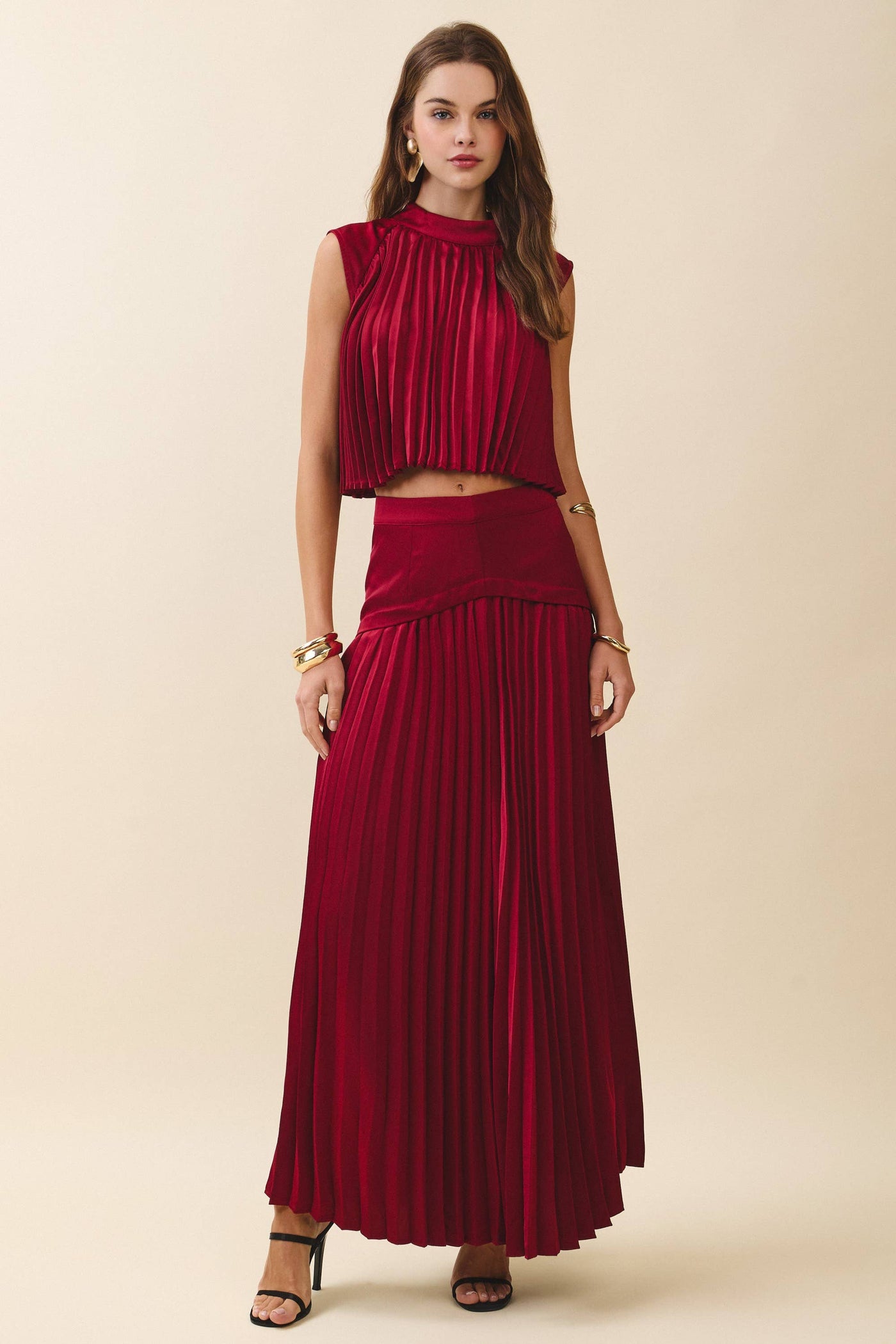 Marissa Pleated Maxi Skirt