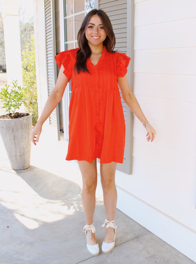 Girl on Fire Pleated Mini Dress