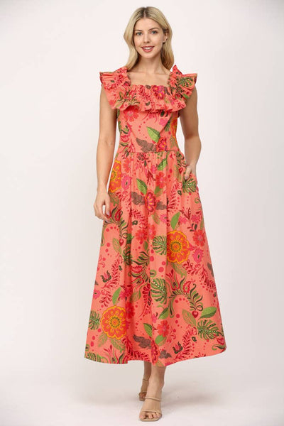 Eva Ruffled Maxi Dress