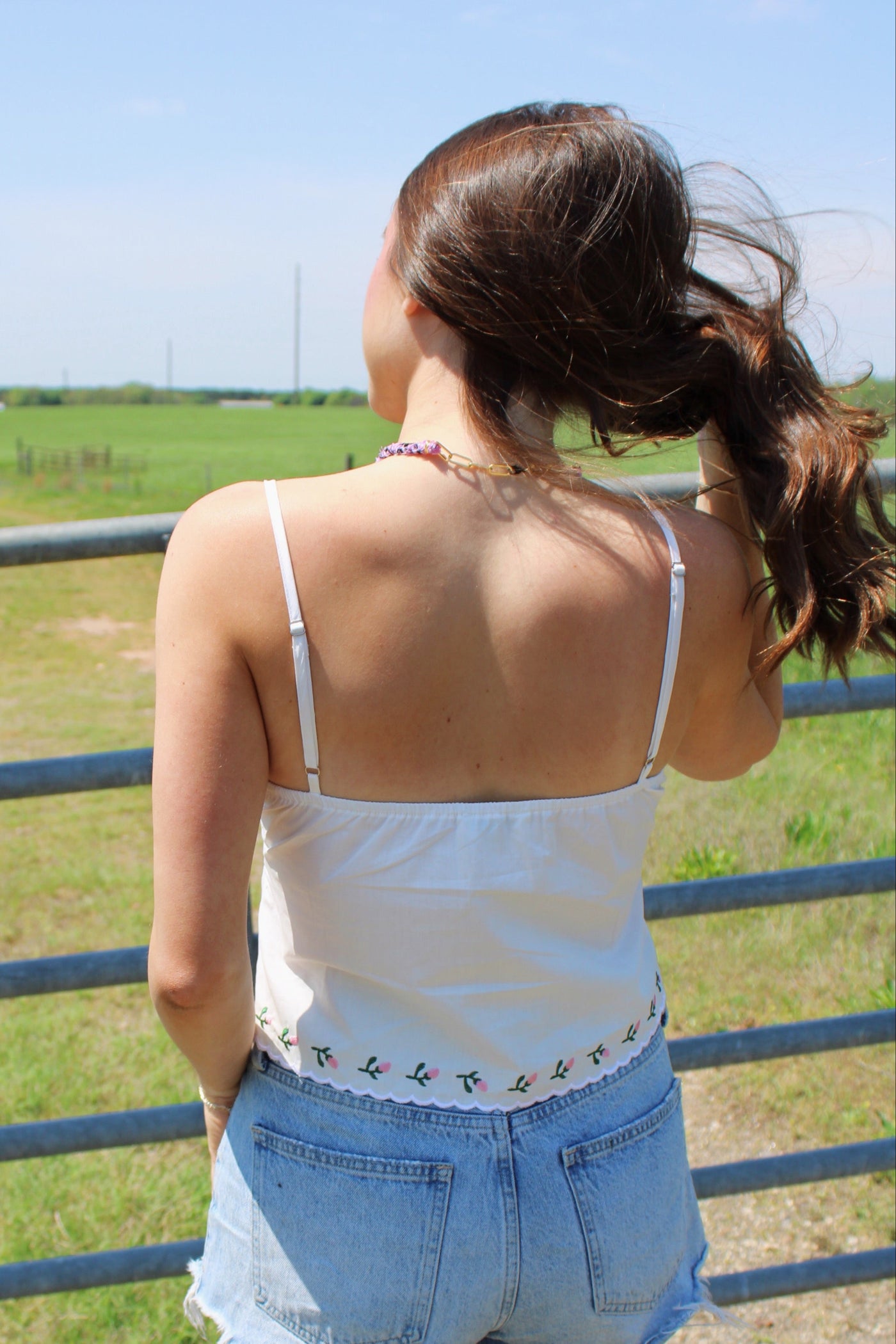 Brussel Floral Embroidered Cami Top