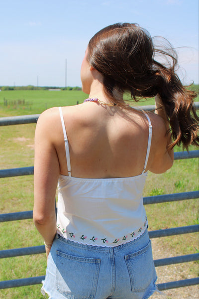 Brussel Floral Embroidered Cami Top
