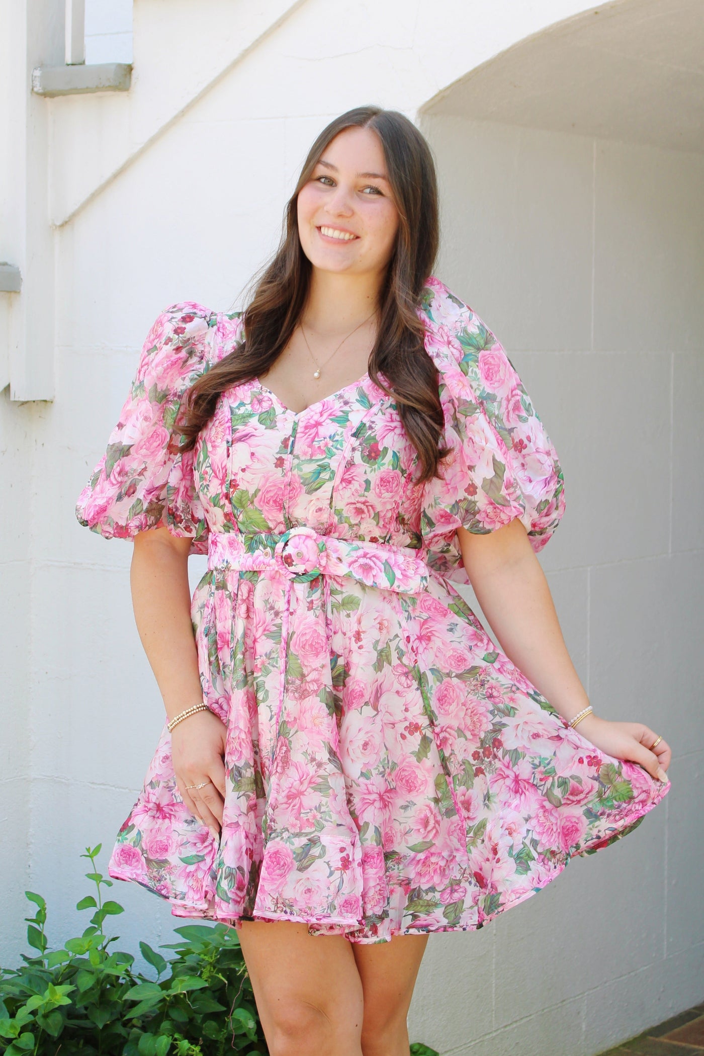 Olivia Belted Mini Dress
