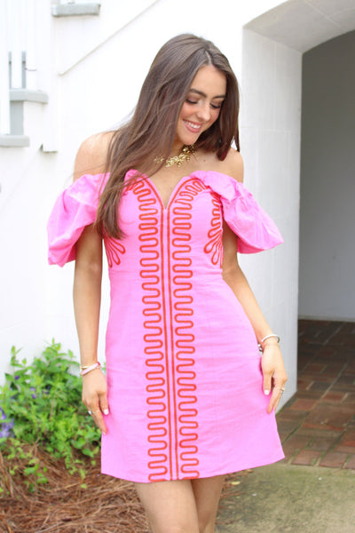 Selena Mini Dress - Pink