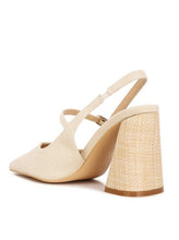 Load image into Gallery viewer, Nougat Flared Heel Party Sandals
