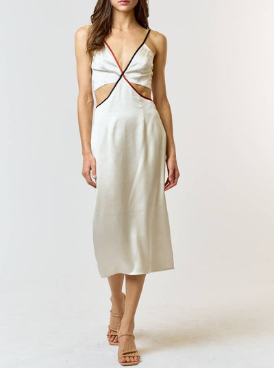 Contrast Game Day Midi Dress