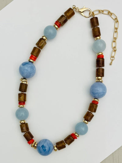 Natural Resin Beaded Necklace