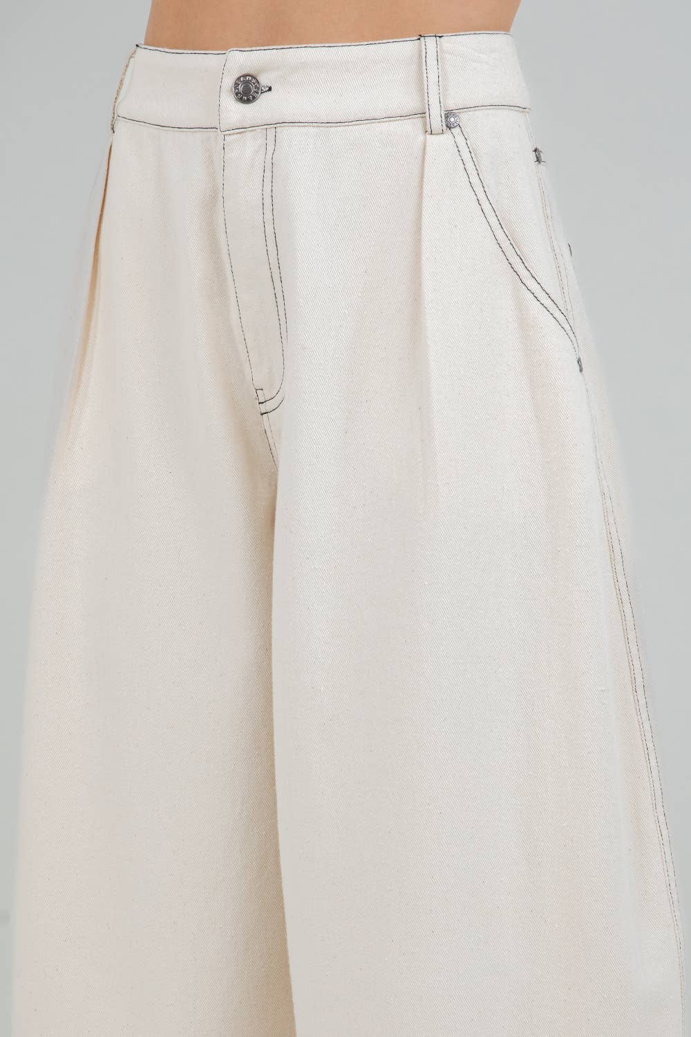 Soft Cotton Washed Barrel Jeans