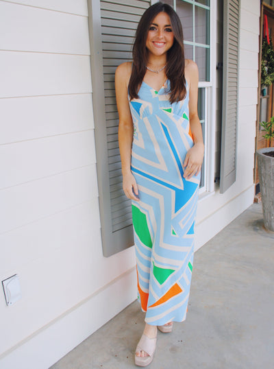 Kehlani Colorblock Midi Dress