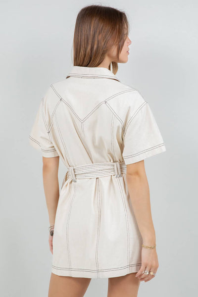 Elle Belted Shirt Mini Dress