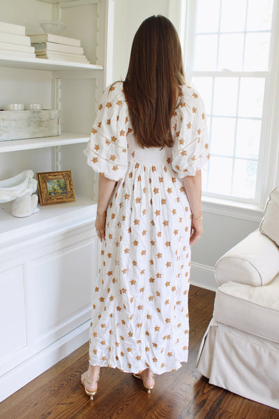 Gina Embroidered Maxi Dress