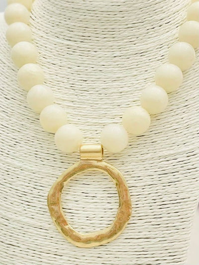 Tiger Eye Necklace - White