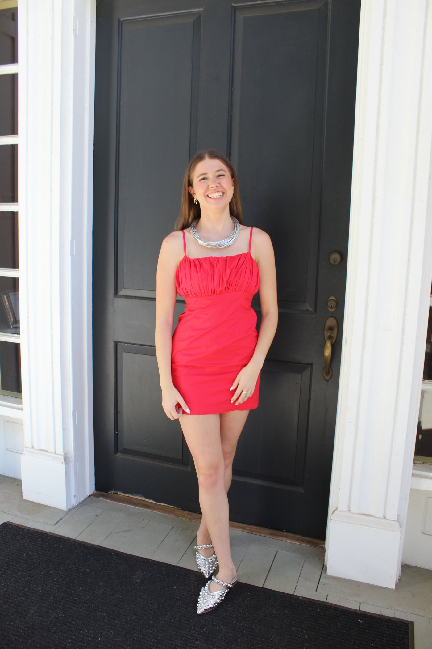 Sabrina Gathered Mini Dress