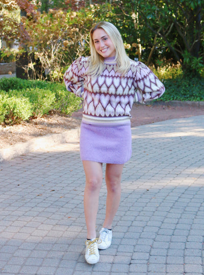 Fuzzy Purple Mini Skirt