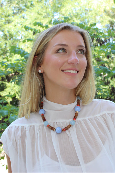 Natural Resin Beaded Necklace