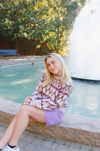 Fuzzy Purple Mini Skirt