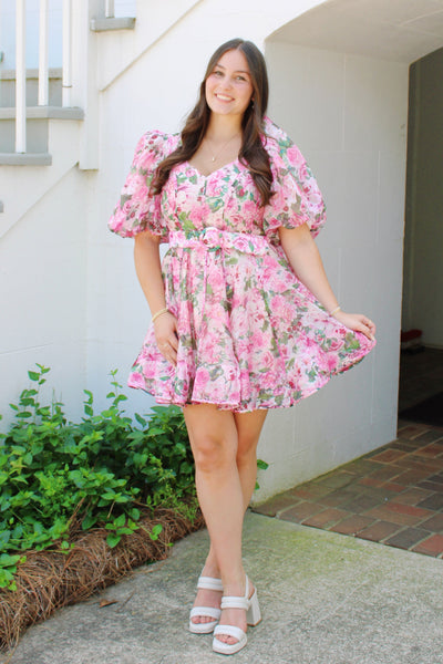 Olivia Belted Mini Dress