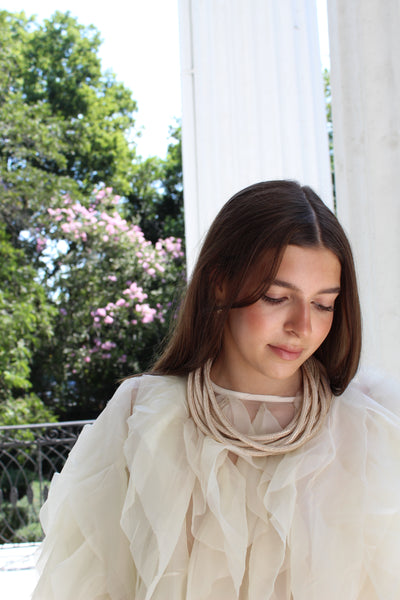 Macie Ecru Strand Necklace