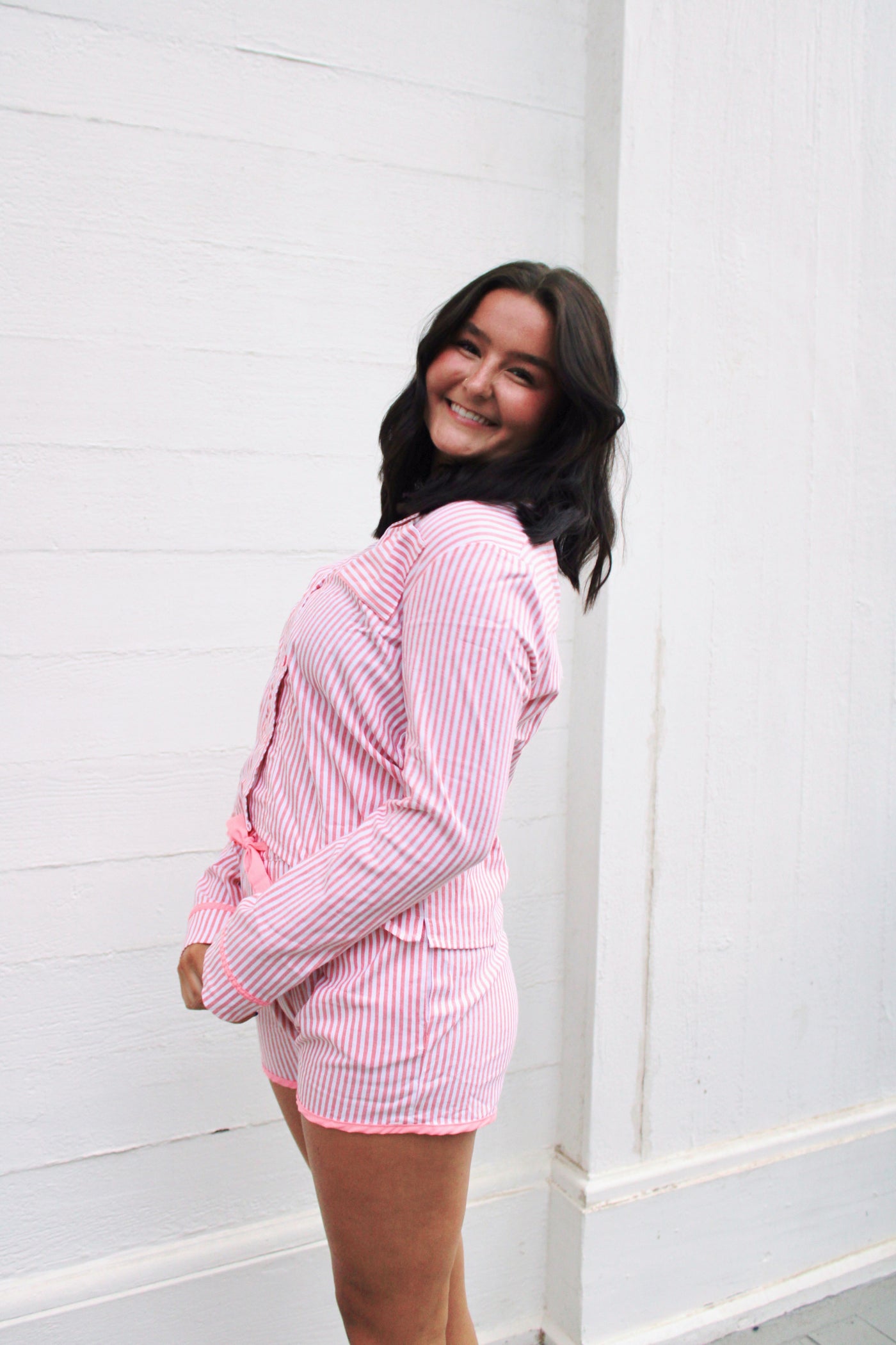 Candy Cane Striped Pajama Set