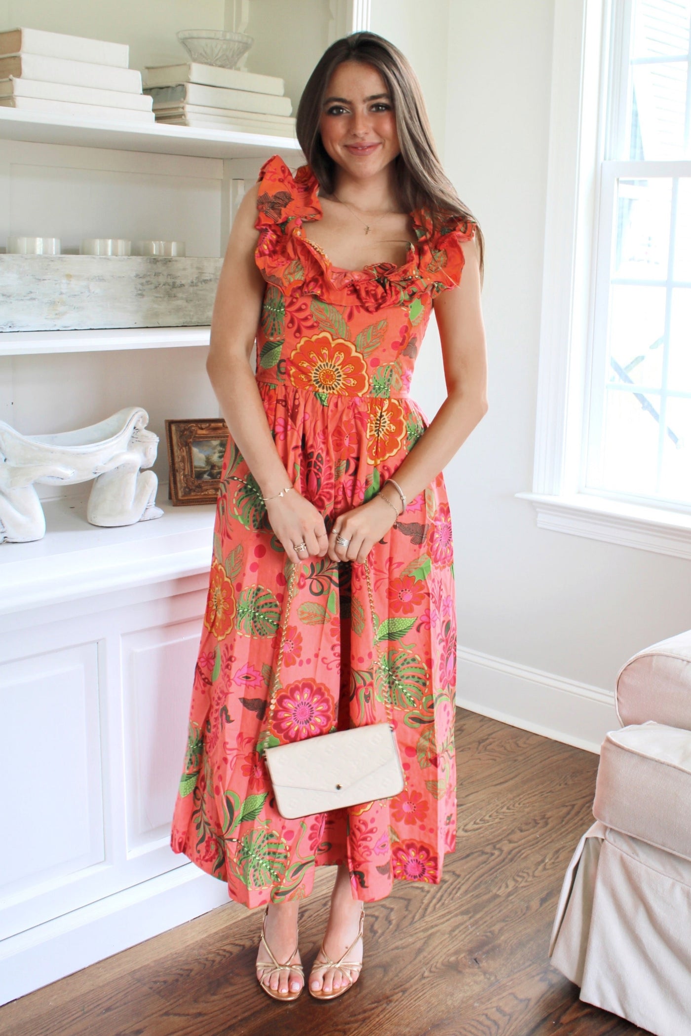 Eva Ruffled Maxi Dress