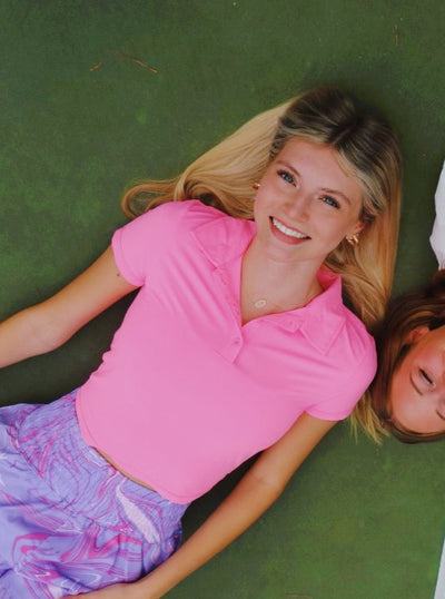 Barbie Pink Athletic Crop Top